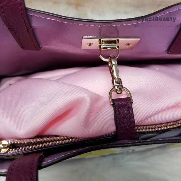 Kate spade sam swing flora medium satchel purple - Picture 9 of 15